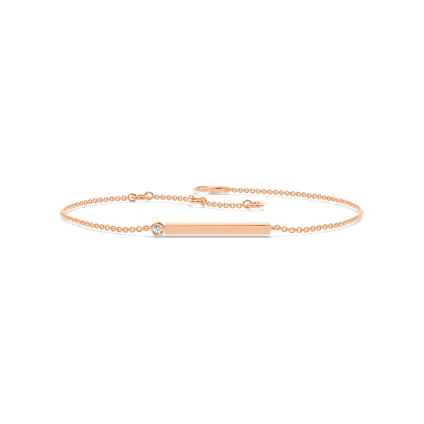 Letter E Morse Code Diamond Initial Bracelet