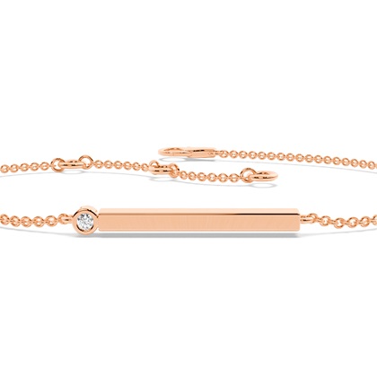 Buchstabe E Morsecode Diamant Initial Armband