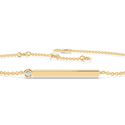 Buchstabe E Morsecode Diamant Initial Armband