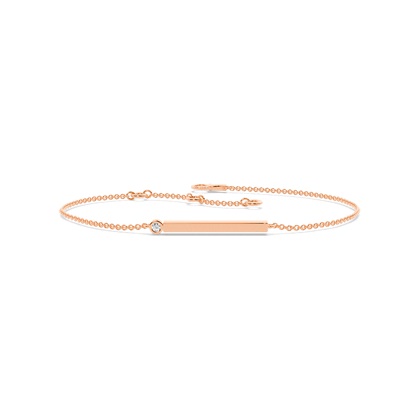 Letter E Morse Code Diamond Initial Bracelet