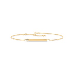 Letter E Morse Code Diamond Initial Bracelet