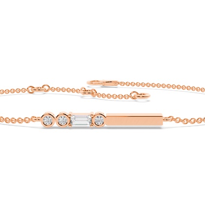 Buchstabe F Morsecode Diamant Initial Armband