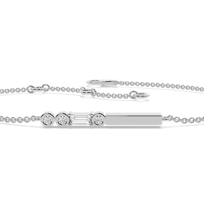 Buchstabe F Morsecode Diamant Initial Armband