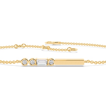 Buchstabe F Morsecode Diamant Initial Armband