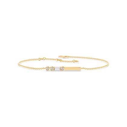 Letter F Morse Code Diamond Initial Bracelet