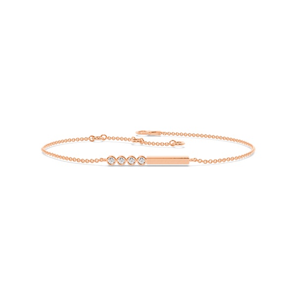 Letter H Morse Code Diamond Initial Bracelet