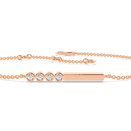 Buchstabe H Morsecode Diamant Initial Armband