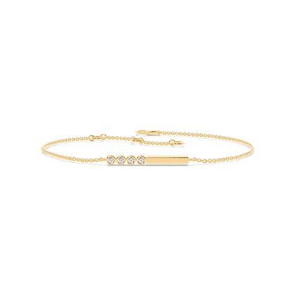Baguette Yellow Gold Diamond Bracelets