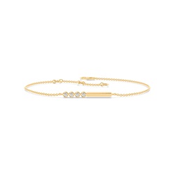 Letter H Morse Code Diamond Initial Bracelet