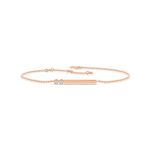 Letter I Morse Code Diamond Initial Bracelet