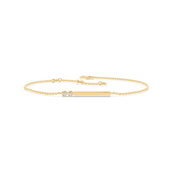 Letter I Morse Code Diamond Initial Bracelet