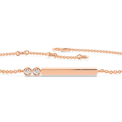 Buchstabe I Morsecode Diamant Initial Armband