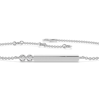 Buchstabe I Morsecode Diamant Initial Armband