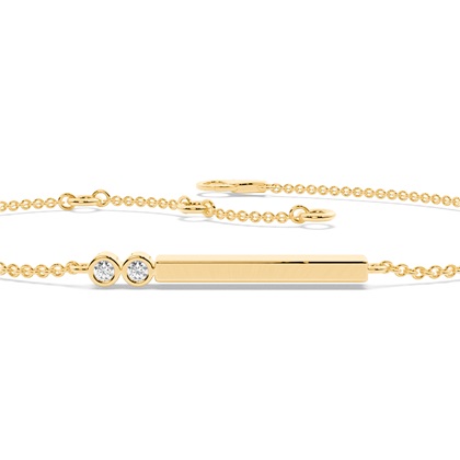 Buchstabe I Morsecode Diamant Initial Armband