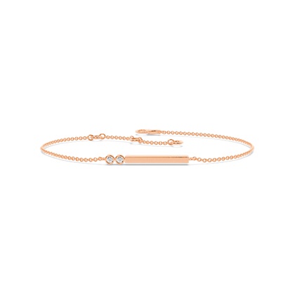 Letter I Morse Code Diamond Initial Bracelet