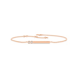 Buchstabe I Morsecode Diamant Initial Armband