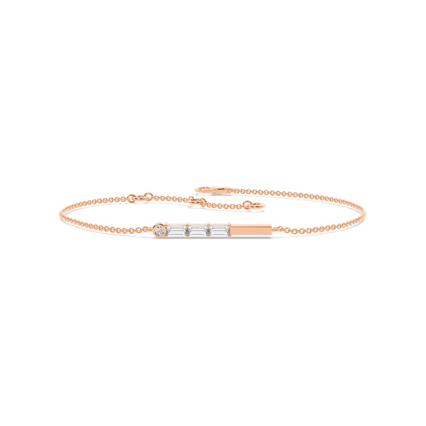 Letter J Morse Code Diamond Initial Bracelet