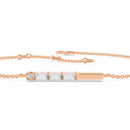 Buchstabe J Morsecode Diamant Initial Armband