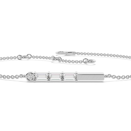 Buchstabe J Morsecode Diamant Initial Armband