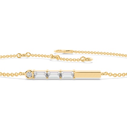 Buchstabe J Morsecode Diamant Initial Armband