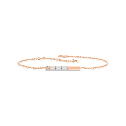Letter J Morse Code Diamond Initial Bracelet