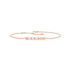 Buchstabe J Morsecode Diamant Initial Armband