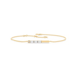 Letter J Morse Code Diamond Initial Bracelet