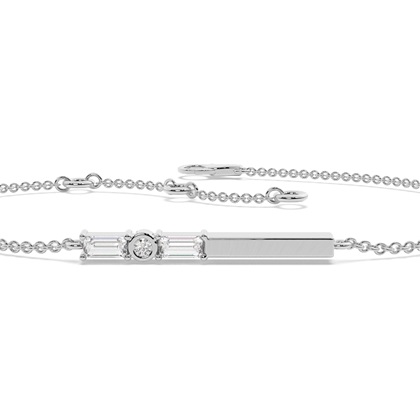 Buchstabe K Morsecode Diamant Initial Armband