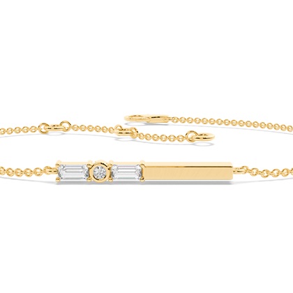 Buchstabe K Morsecode Diamant Initial Armband