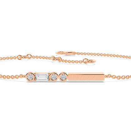 Buchstabe L Morsecode Diamant Initial Armband