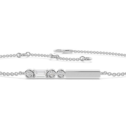 Buchstabe L Morsecode Diamant Initial Armband