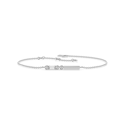 Baguette Platinum Diamond Bracelets