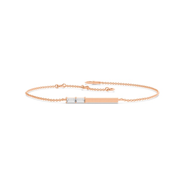 Letter M Morse Code Diamond Initial Bracelet