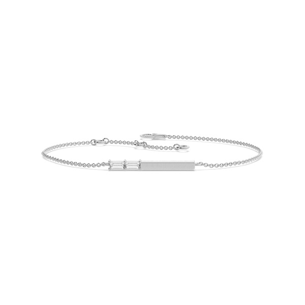 Letter M Morse Code Diamond Initial Bracelet