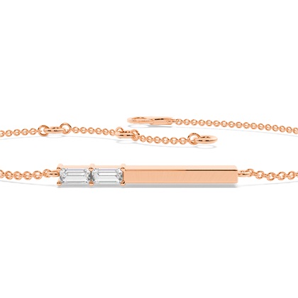 Buchstabe M Morsecode Diamant Initial Armband