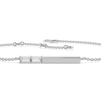 Buchstabe M Morsecode Diamant Initial Armband