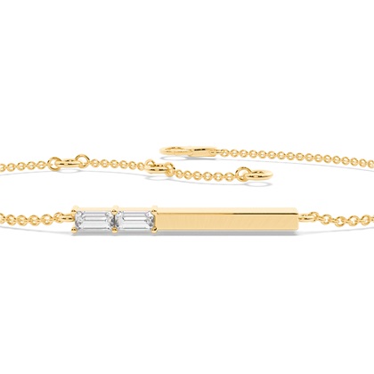 Buchstabe M Morsecode Diamant Initial Armband