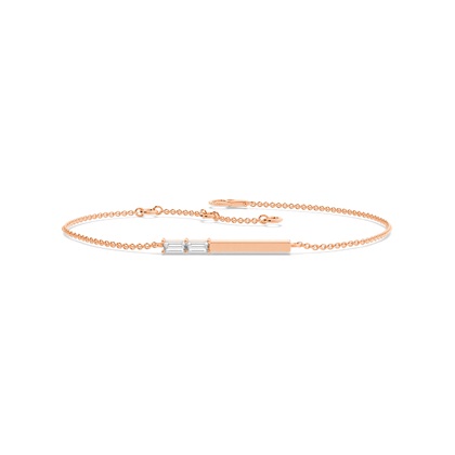 Letter M Morse Code Diamond Initial Bracelet