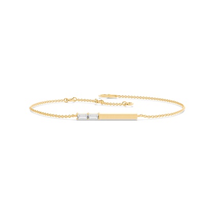 Baguette Yellow Gold Diamond Bracelets