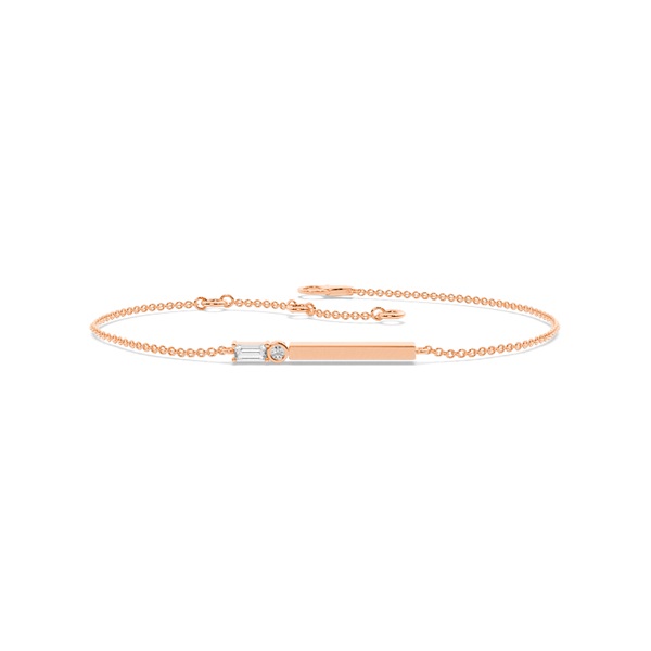 Letter N Morse Code Diamond Initial Bracelet