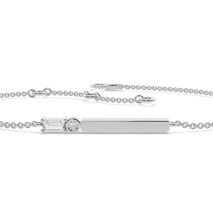 Buchstabe N Morsecode Diamant Initial Armband