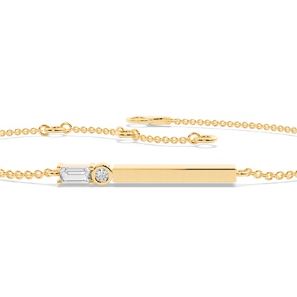 Buchstabe N Morsecode Diamant Initial Armband