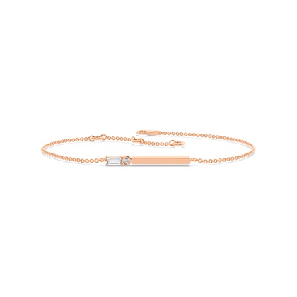 Letter N Morse Code Diamond Initial Bracelet