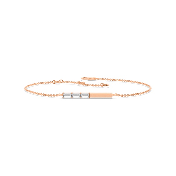 Letter O Morse Code Diamond Initial Bracelet
