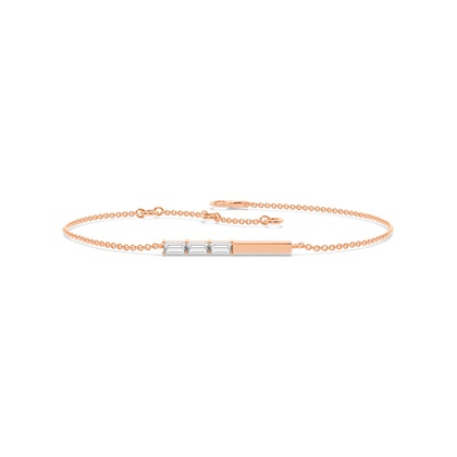 Letter O Morse Code Diamond Initial Bracelet