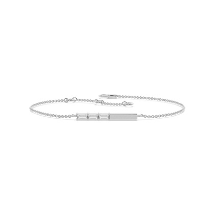 Baguette Platinum Diamond Bracelets