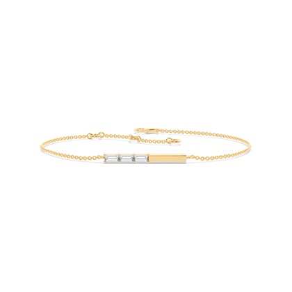 Letter O Morse Code Diamond Initial Bracelet