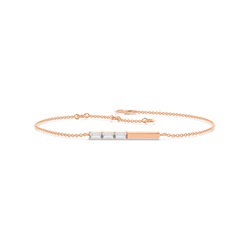 Letter O Morse Code Diamond Initial Bracelet