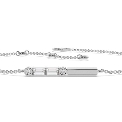 Buchstabe P Morsecode Diamant Initial Armband