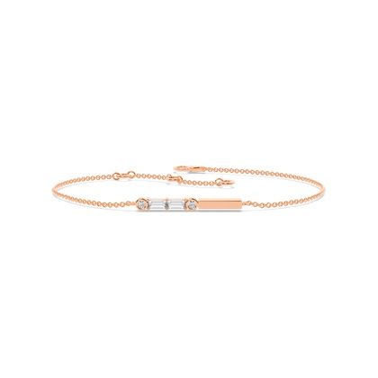 Letter P Morse Code Diamond Initial Bracelet